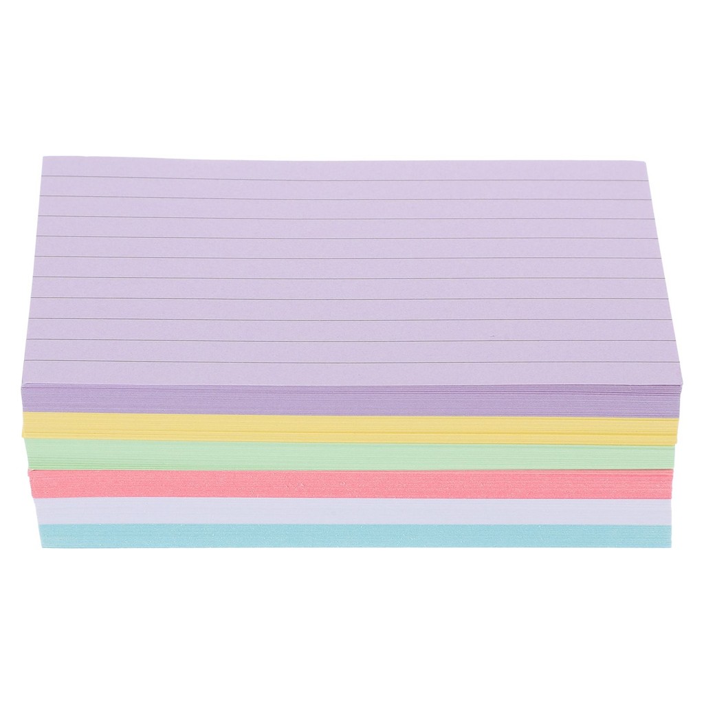 

300 Sheets Colored Index Cards 3 Inch 6 Colors Memory Flashcards Multicolor Paper Bulk Large Note Cards Studying Aids