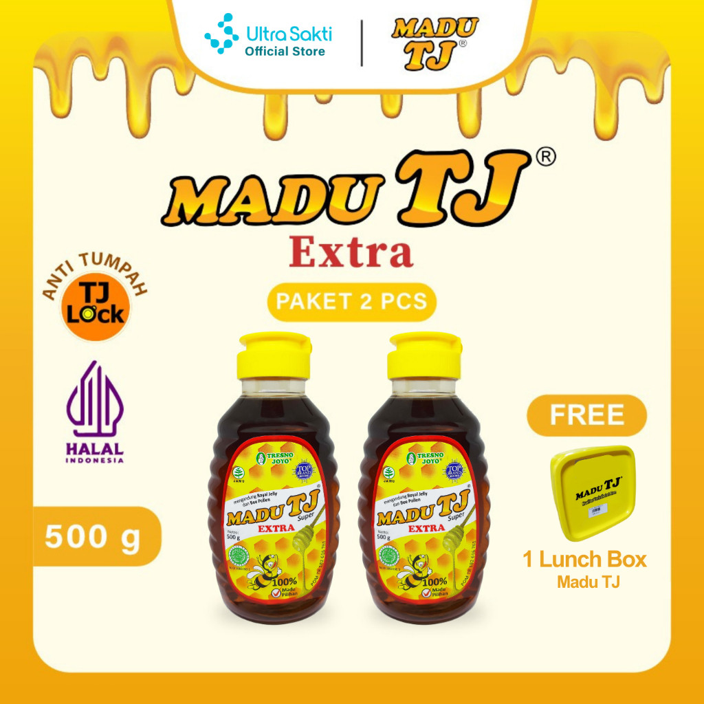 

Paket 2 Madu TJ Super 500gr [Free 1 Lunch Box Madu TJ]