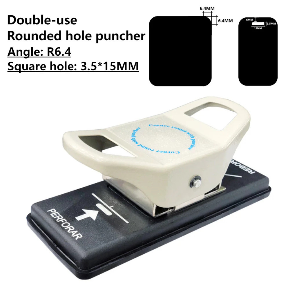 

15x3.5mm Small PVC Flat Hole Punching Rounder Dual Purpose Chamfer Scissor Corner Punching Plier Multi Functional Paper Trimmer