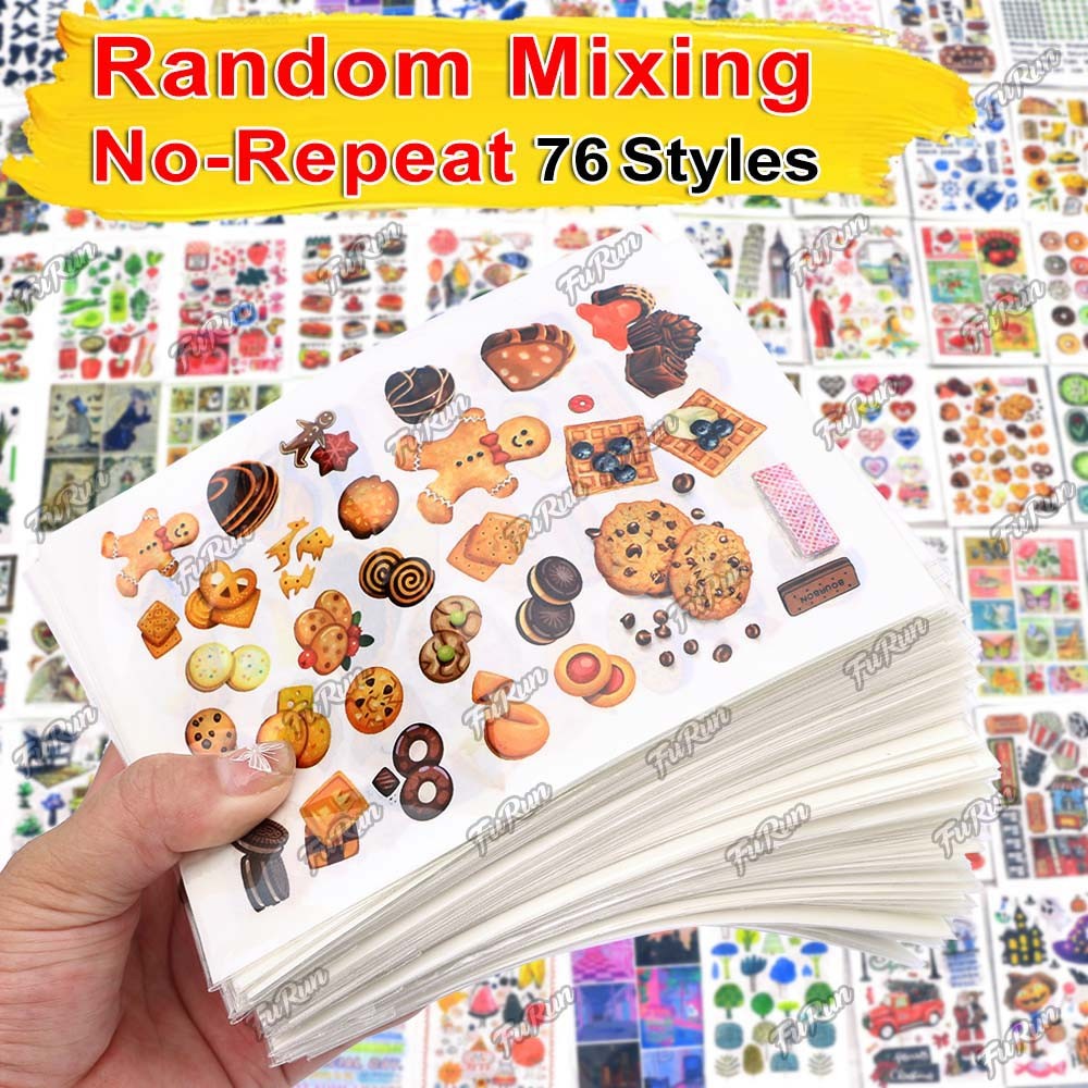 

10/20/40 Packs Stickers Scrapbooking DIY Hand Account Bulksale Sticker Set Randomly Cute Vintage Washi Paper Stickers for Diary