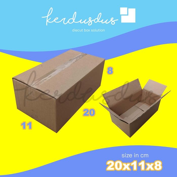 

20X11X8 cm kardus box karton kotak packing packaging POLOS SHEET