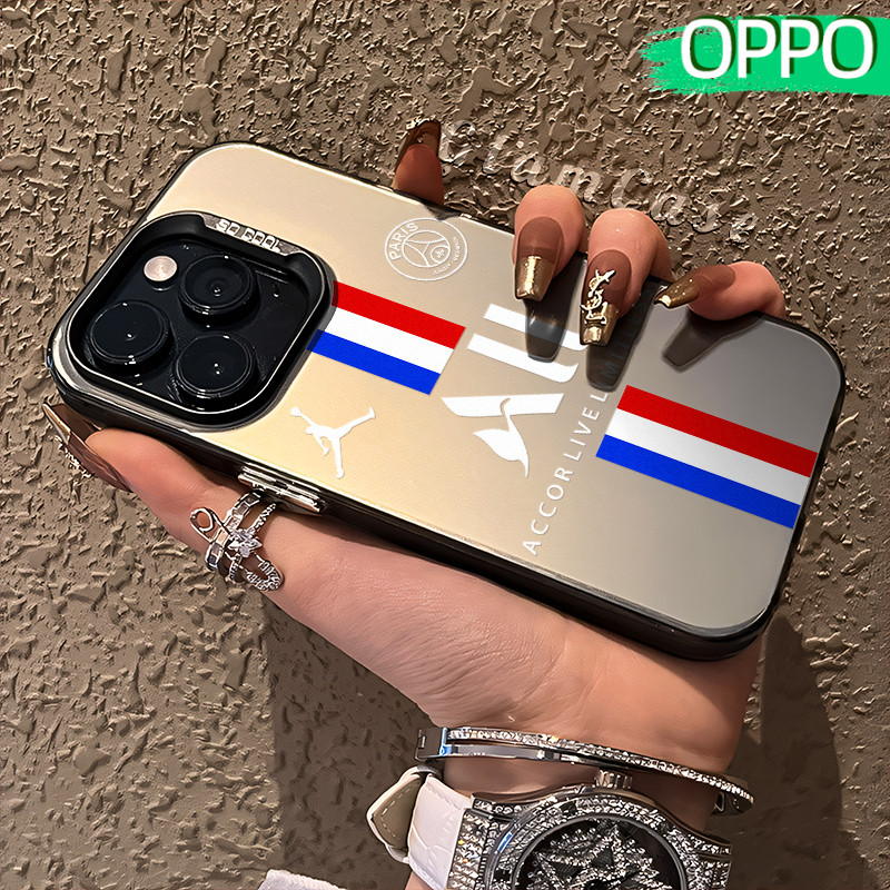Kekinian Merek Glossy Hologram PC Case OPPO A18 A57 A16 A15 A17 A60 A3x A3s A5s A54 A53 A12 A31 A58 