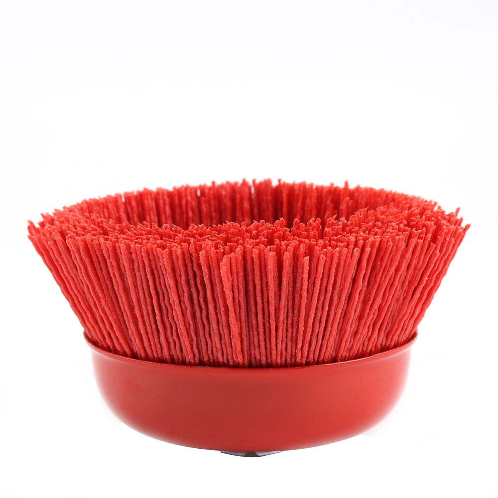 5 Inch Nylon Brush 125mm Nylon Abrasive Cup Brush Wheel for Metal Woodworking Glass Polishing Deburr