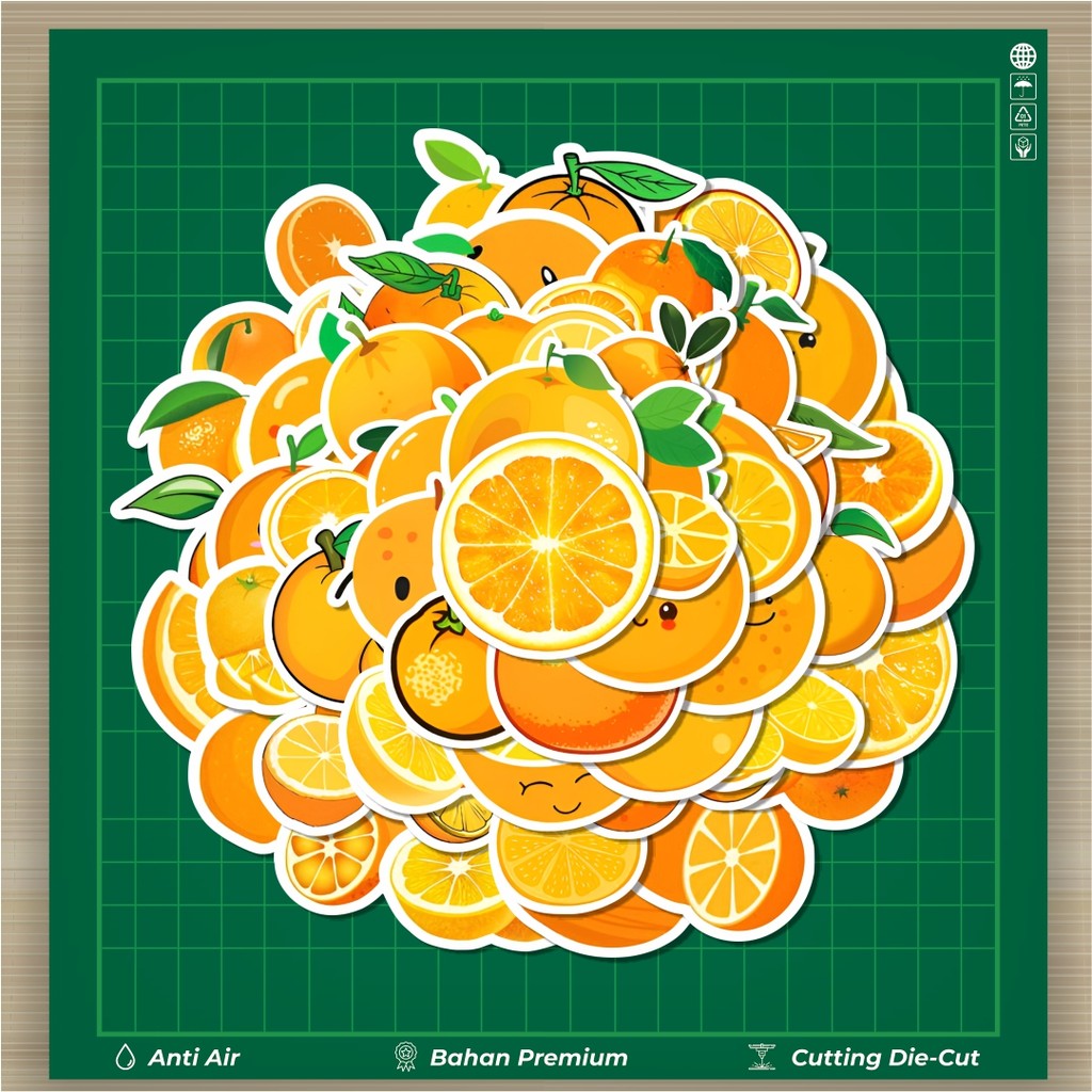 

HOT 50 PCS STIKER Stiker Cute Orange Fruit [Buah Jeruk] Stiker Fashion Cars Decal Dingin Kartu Album Custom Vinyl Anti Air- Sticker Aesthetic Buku Journal Koper Casing HP Tablet Laptop Helm Motor Botol Minum