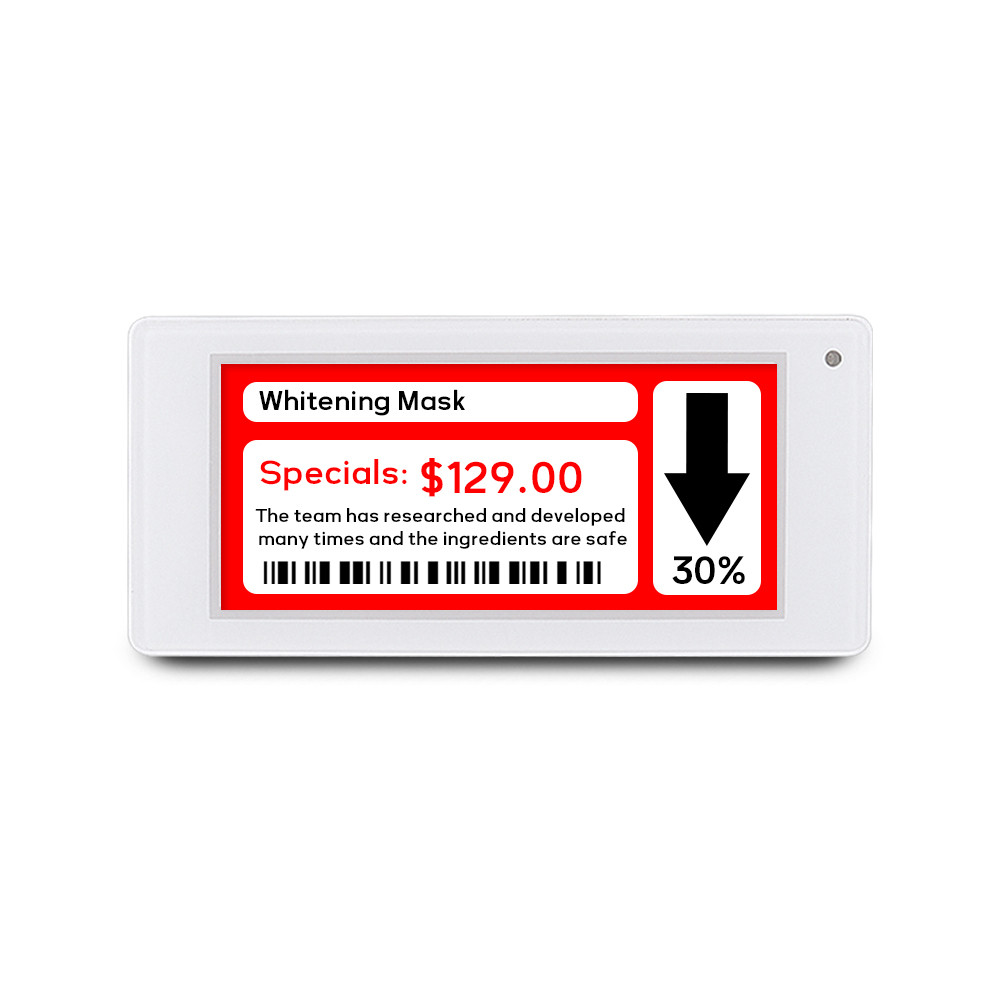

2pcs 2.9" ABS Material Digital Shelf Label Supermarket Eink Price Tag