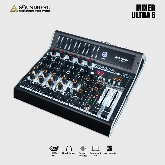 Mixer Audio Soundbest Ultra 6 Mixer 6 Channel Garansi Resmi