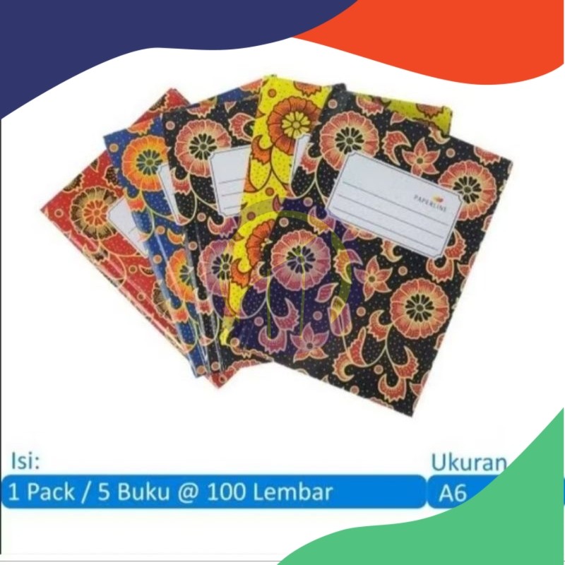 

(Pack=5Pcs) Paperline Buku Oktavo 100 Lembar (minimal order 2 Pak)
