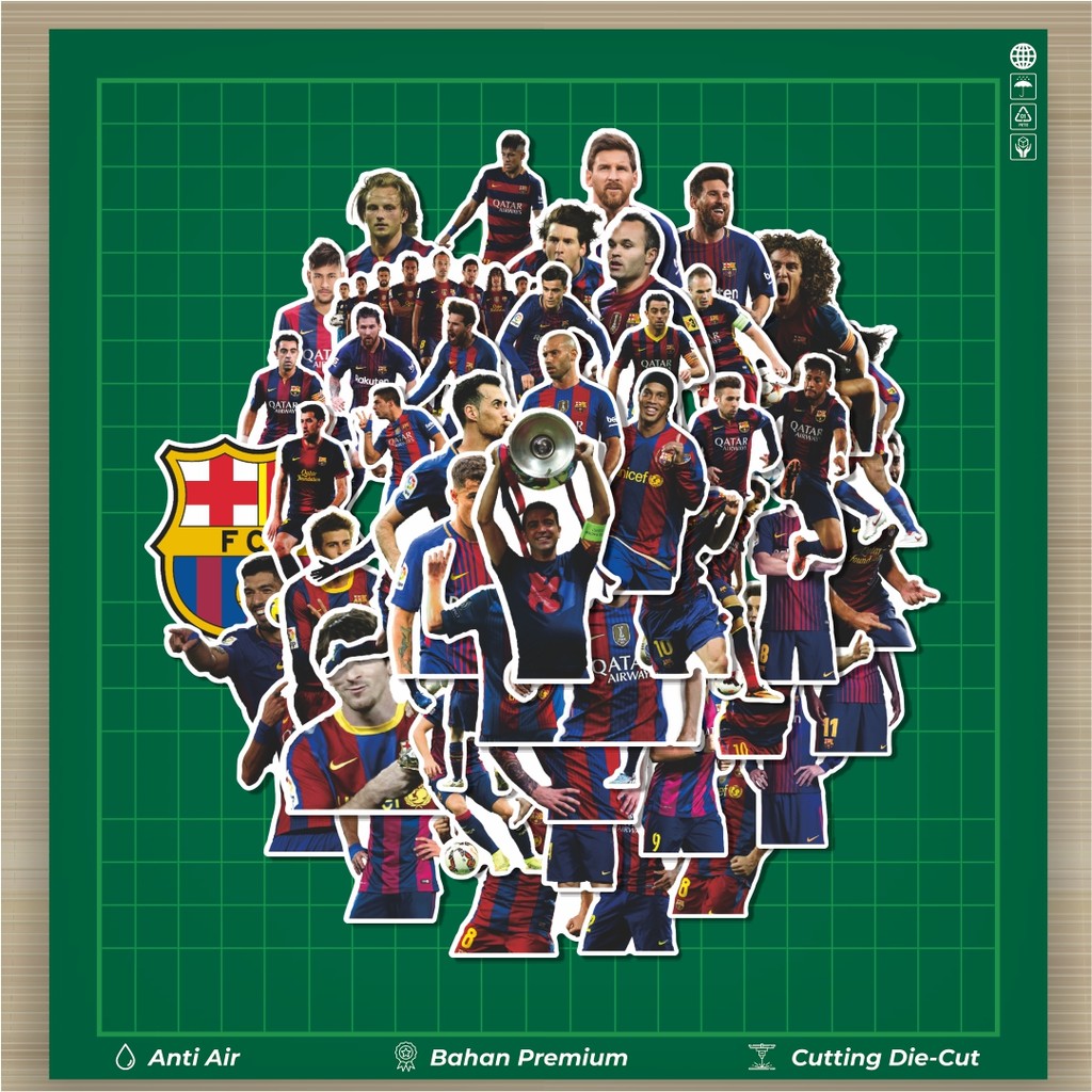 

HOT 50 PCS STIKER Stiker FOOTBALL SERIES FC BARCELONA Stiker Fashion Cars Decal Dingin Kartu Album Custom Vinyl Anti Air- Sticker Aesthetic Buku Journal Koper Casing HP Tablet Laptop Helm Motor Botol Minum