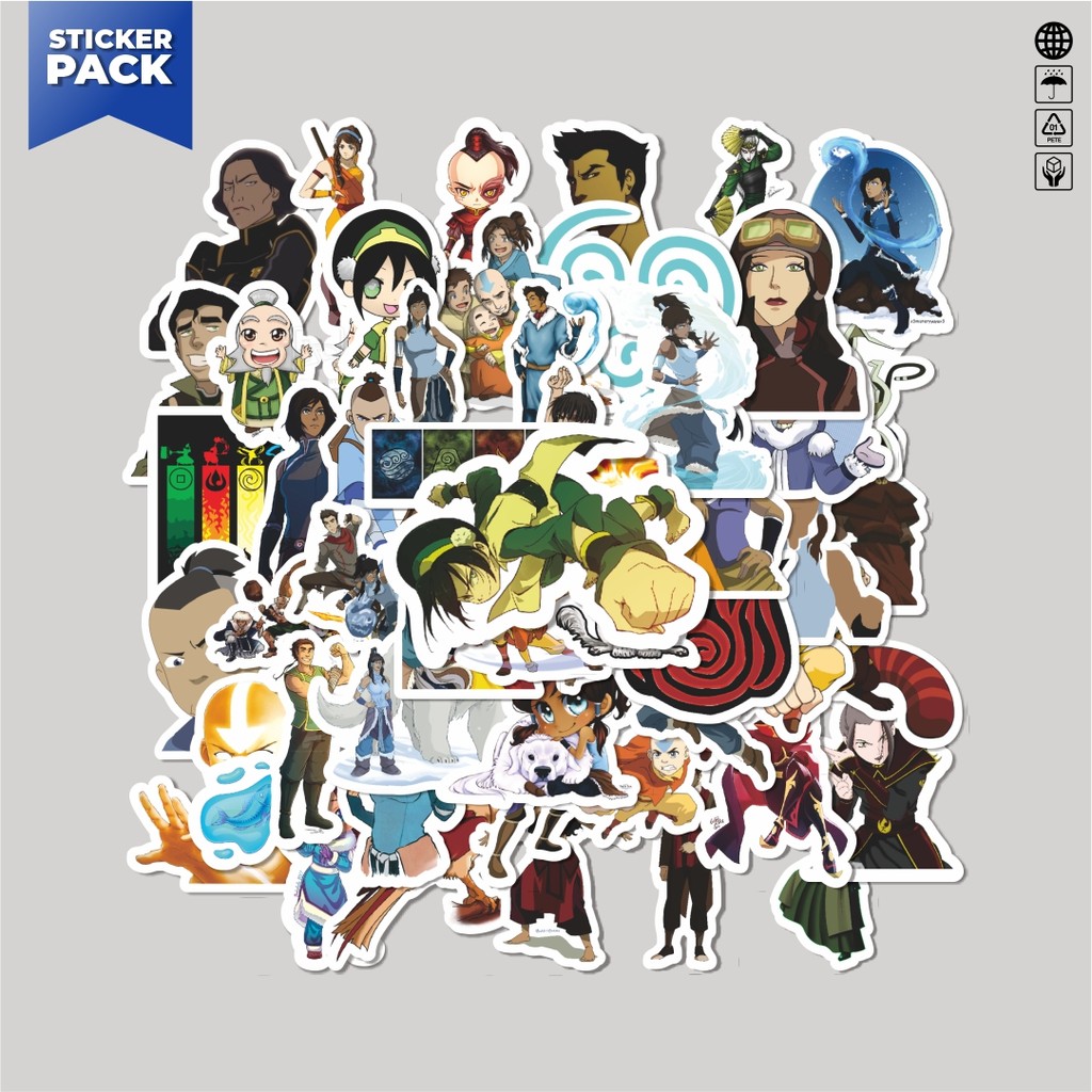 

[100PCS]Stiker Pack Stiker Nickelodeon Series Avatar Bender Character Mix 2 Aesthetic Vinyl Anti Air Dekorasi Sticker Laptop Buku Journal Koper Helm Casing HP Gitar Helm Skateboard