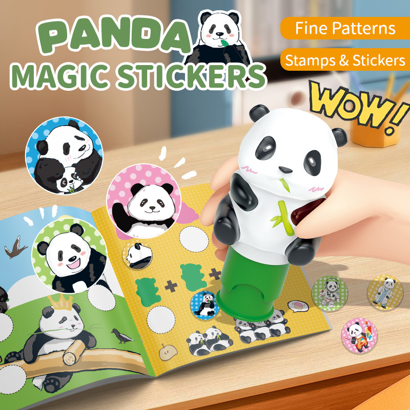 

Children Panda Stamp Seals Stamps for Stationery Stickers Sticker Name Children's Clothing Seal Toy Toys Magic Child Birthday