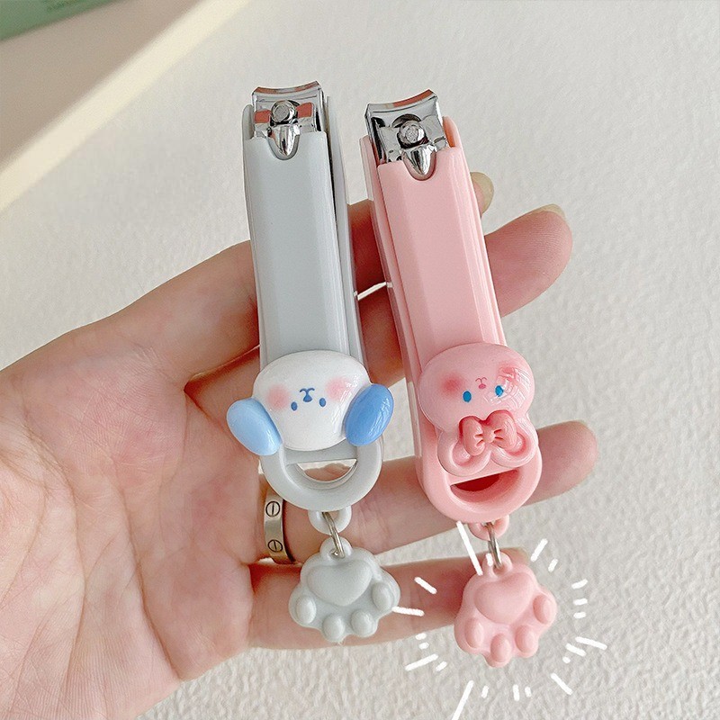 SMP Gunting Kuku Warna Pastel Nail Clipper Motif PAW Kucing Pemotong Kuku Mini Perawatan tangan Kara