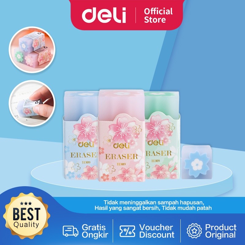 

Deli School Eraser / Penghapus Lucu Gambar Bunga Sakura Tidak Meninggalkan Sampah Hapusan Hasil Sangat Bersih EH309