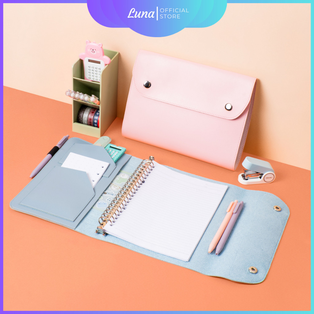 

Binder Kulit Dompet Dokumen File Kertas A5 20 Ring Amplop Kulit Buku Folder Map Kekinian