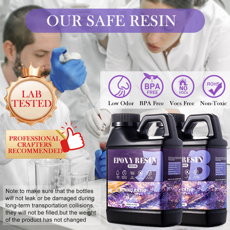 

Epoxy Resin Kit 1:1 Ratio Anti-Yellowing Newly Formulated Crystal Clear Epoxy Resin Kit for Casting Molds DIY Jewelry Resin Art