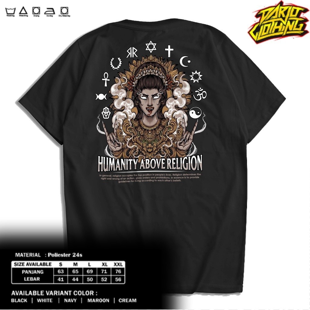 DarjoClothing Combed - Kaos Pluralisme Humanity Above Religion Badrawuhi