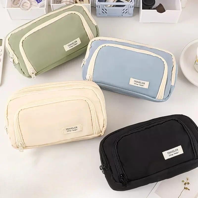 

Holder Bag Large Capacity Pencil Bag Aesthetic School Cases Girl Korean Stationery Children Pen Case Students School Supplies