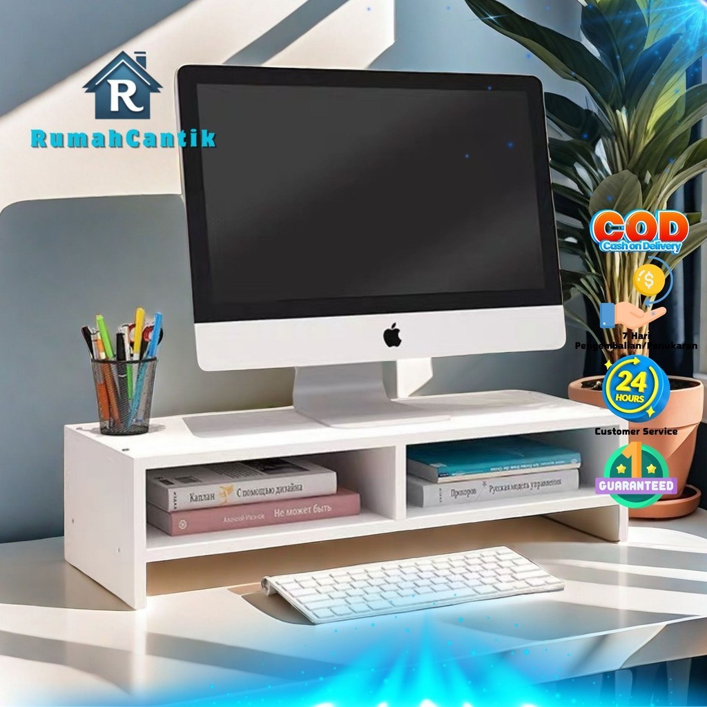 

RumahCantik - Rak Peninggi Layar Monitor Meja Belajar Kerja Penyimpanan Extra Alat Tulis Dekorasi Ruangan