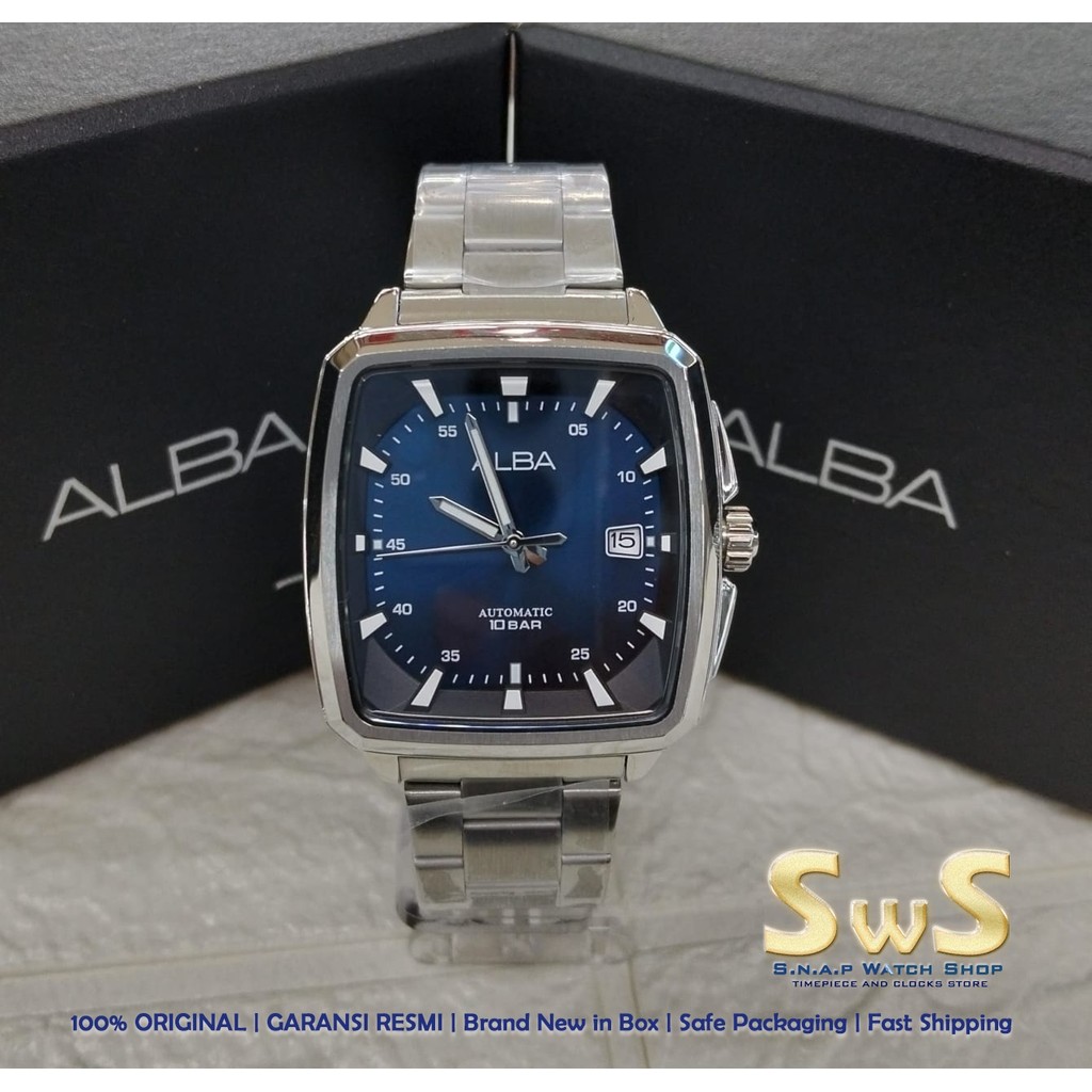 ALBA AU4039 ALBA AU4039X1 Automatic Black Dial Stainless Steel Strap Watch ALBA Mechanical  Pria Kot
