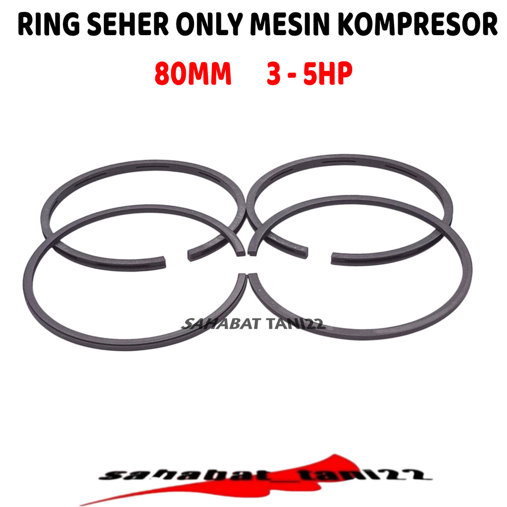 Ring Piston Seher Kompresor  Ring Kompresor Angin 3 -5 HP 80MM