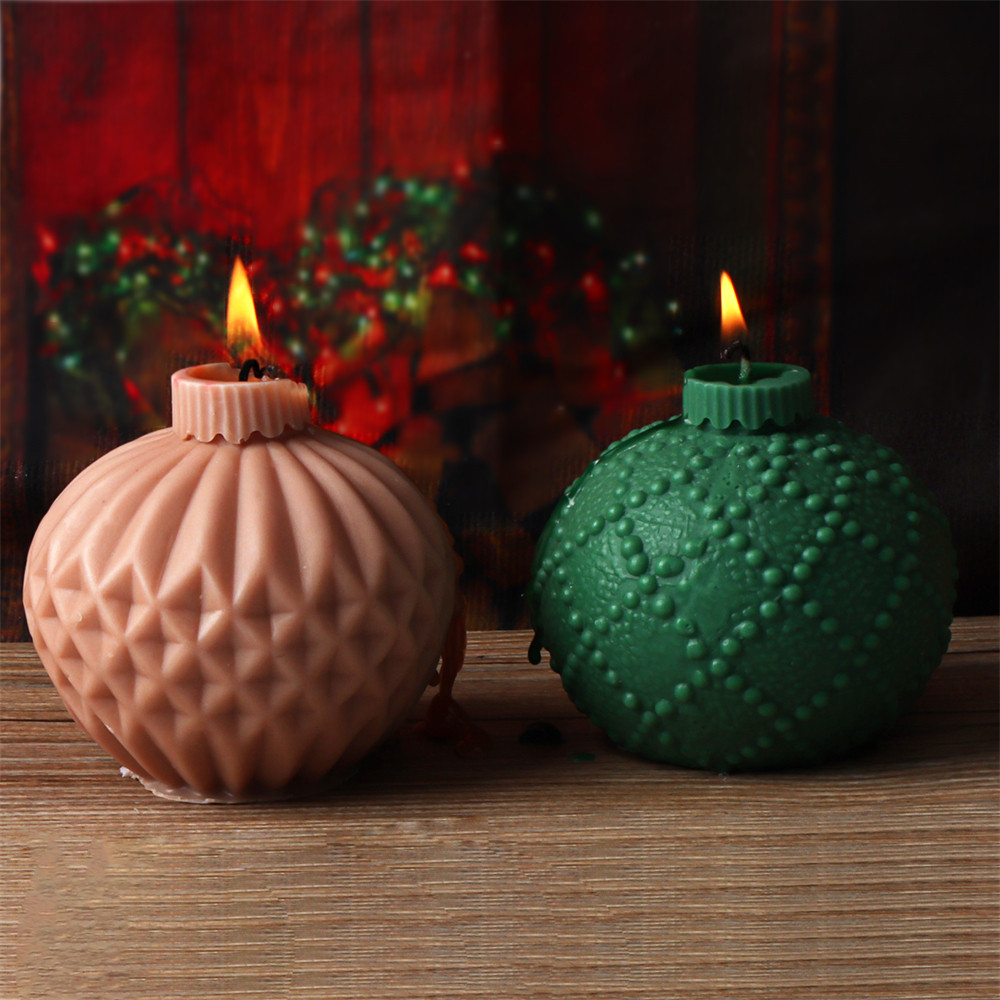 

Ball Silicone Candle Mold 3D Geometric Sphere Aromatherapy Plaster Candle Making Mold DIY Home Decor Festival Gift