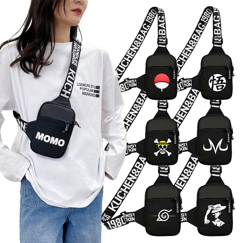 

Japan Anime Naruto Dragon Ball One Piece Men's Shoulder Bag Small Backpack Mobile Phone Messenger Bag Square Bag Crossbody Bags