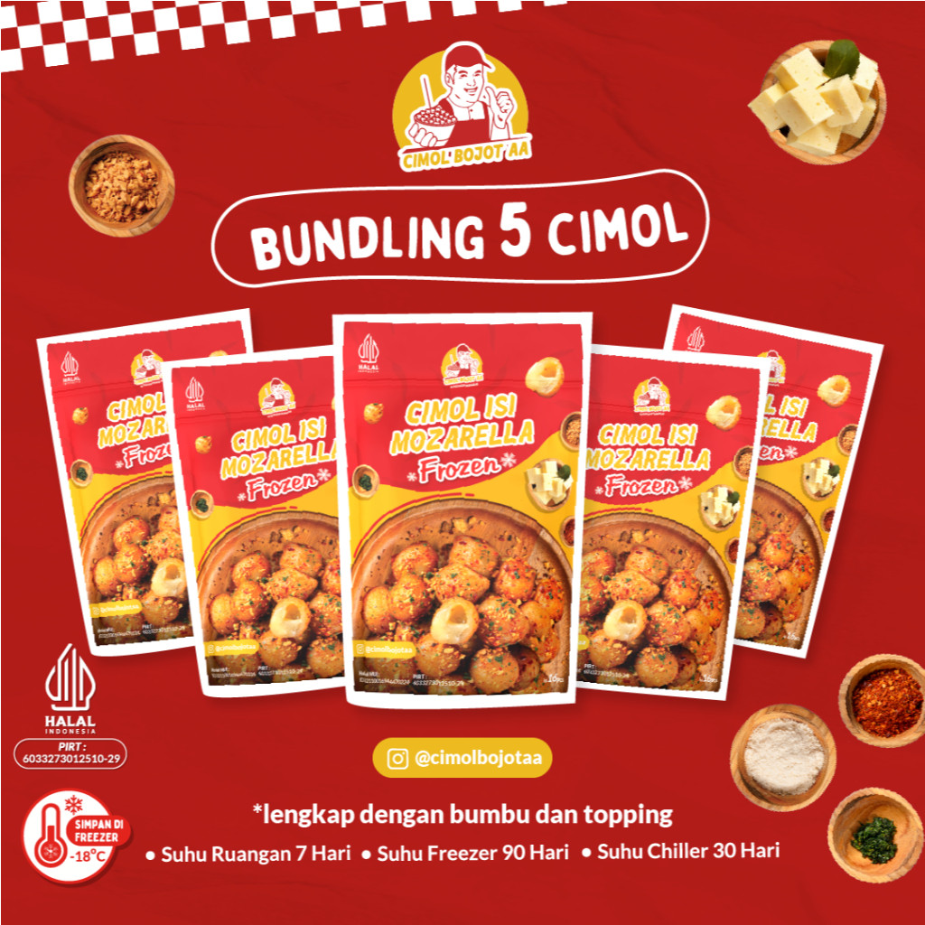

Lecy.store2 Paket AA Mukbang 5 Cimol Isi Mozzarella Daun Jeruk