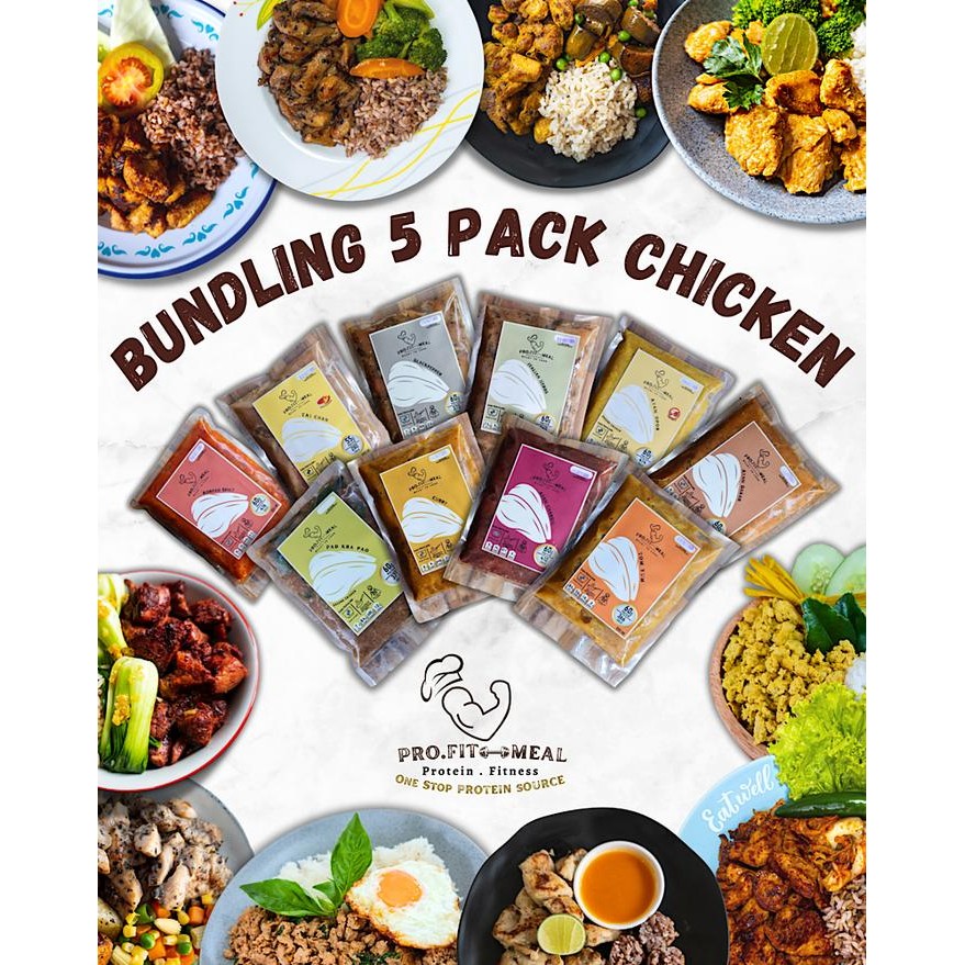 

[TERLARIS] ProfitMeal Dada Ayam Marinasi BUNDLE 5PACK- Dada ayam Diet - Diet food - JABODETABEK[TERLARIS ]