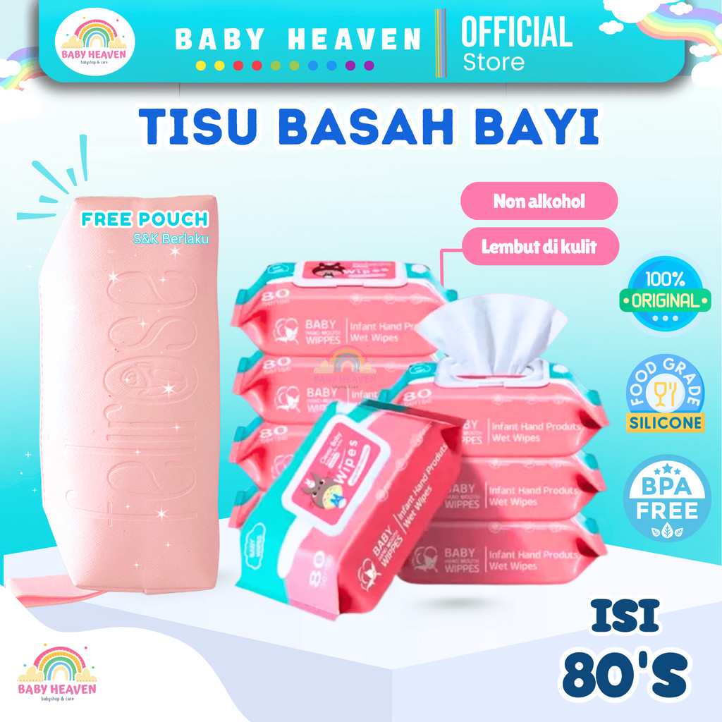 TISU BASAH BAYI ISI 80s TISSUE BASAH BABY MURAH BABY WIPES WET Tanpa Parfum Pewangi & Newborn Bayi
