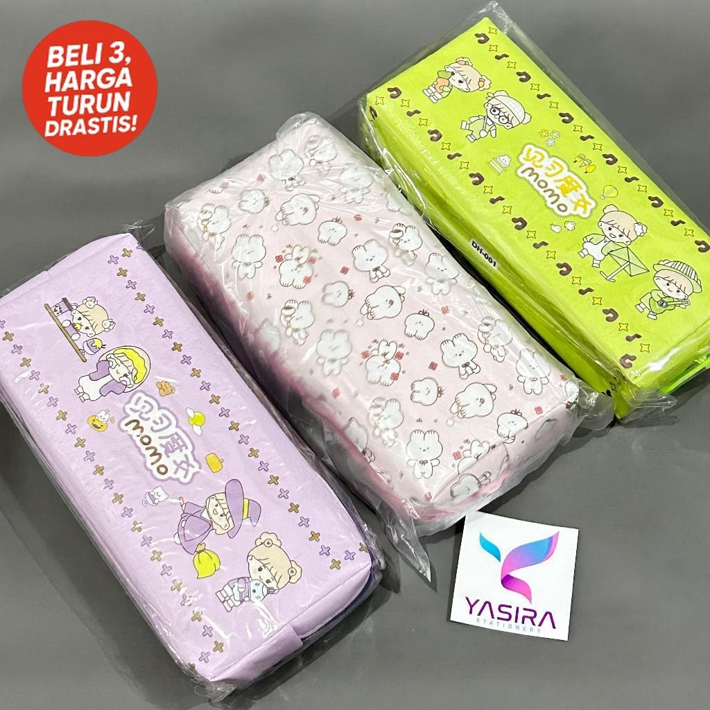 

SATUAN Tempat Pensil Kulit Resleting Motif Kartun Lucu Fancy Kotak Pensil Sintesis Animal