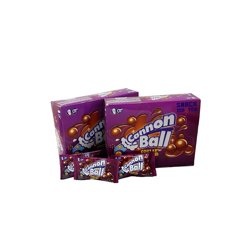 

termahal Cannon Ball Coklat Kunyah - Netto 24pcs x 5gr