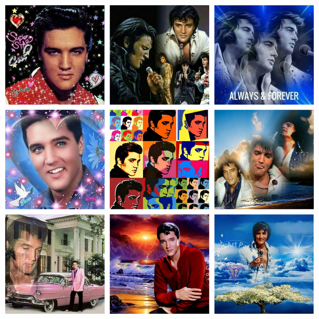 

E-Elvis-Presley Rock Singer Diamond Painting Kit 5D DIY Diamond Embroidery Handmade Art Exquisite Gift Crafts Home Decoration
