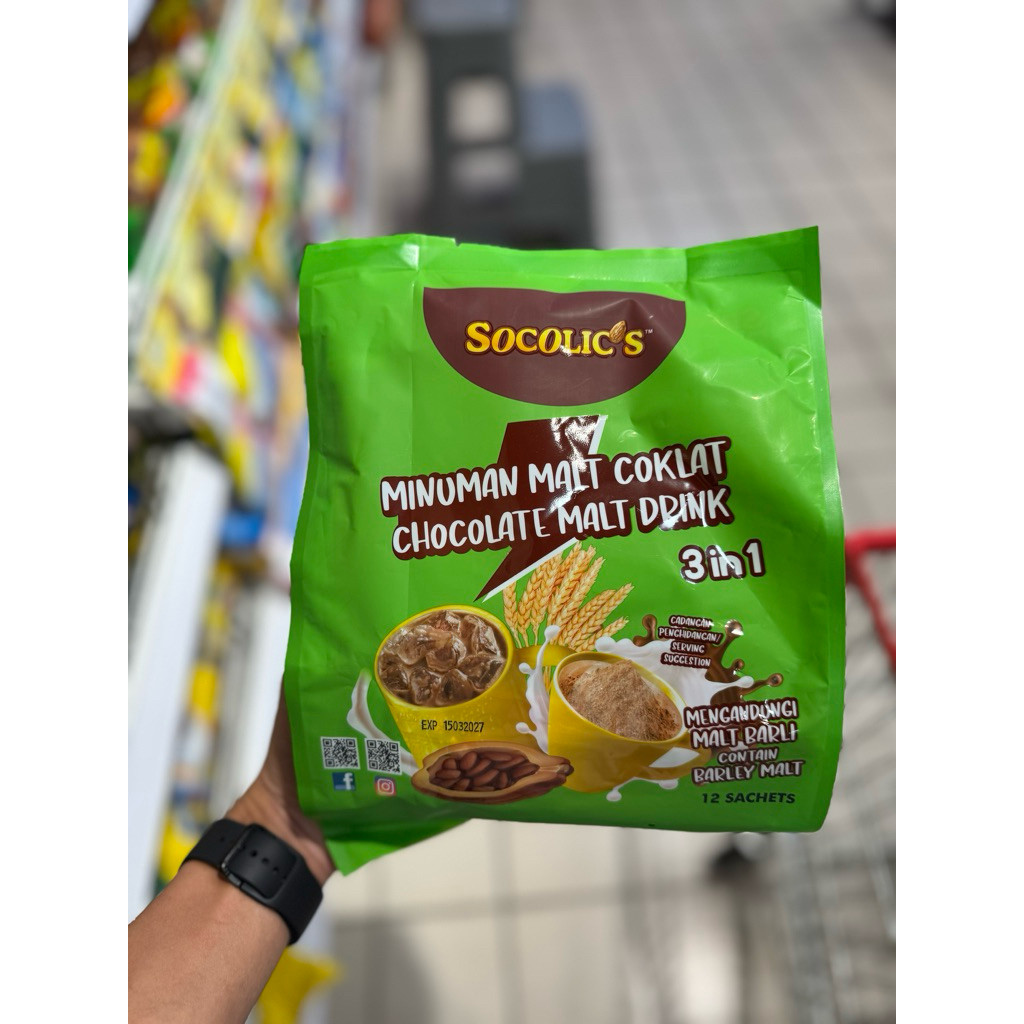 

socolics 3in1 chocolate malt drink 12s x 33gr
