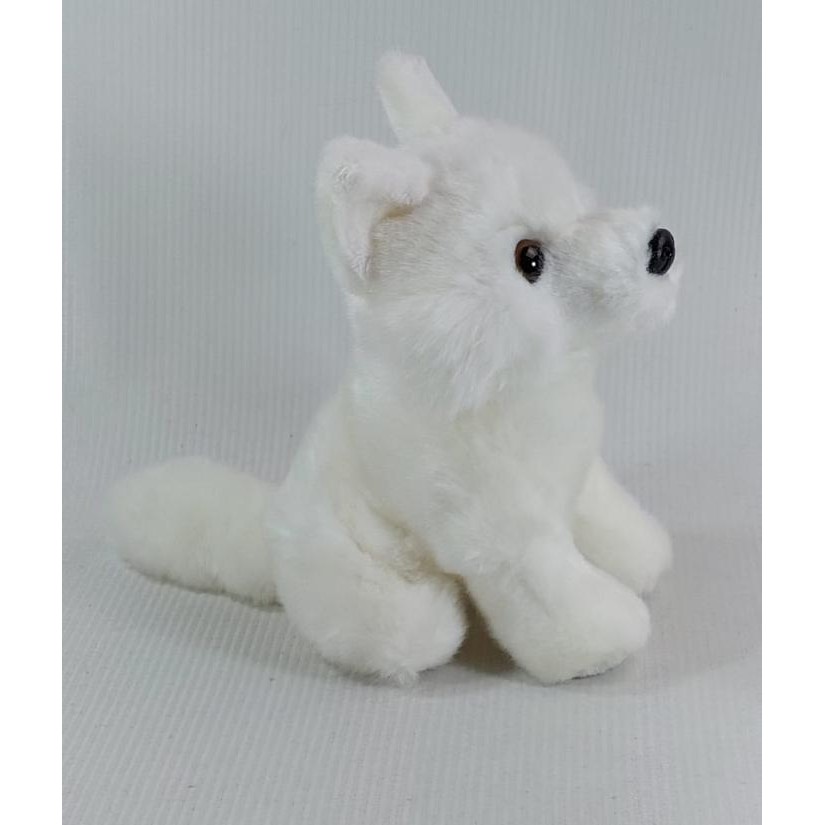 Terbaru Boneka Binatang Anjing Serigala Wolf - Ukuran S - Serigala Putih