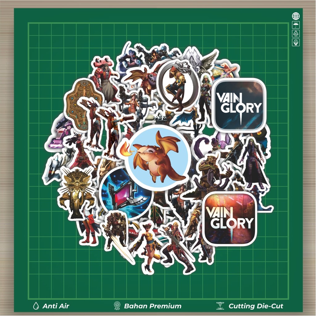 

HOT 50 PCS STIKER Stiker Video Game Series Vain Glory Stiker Fashion Cars Decal Dingin Kartu Album Custom Vinyl Anti Air- Sticker Aesthetic Buku Journal Koper Casing HP Tablet Laptop Helm Motor Botol Minum