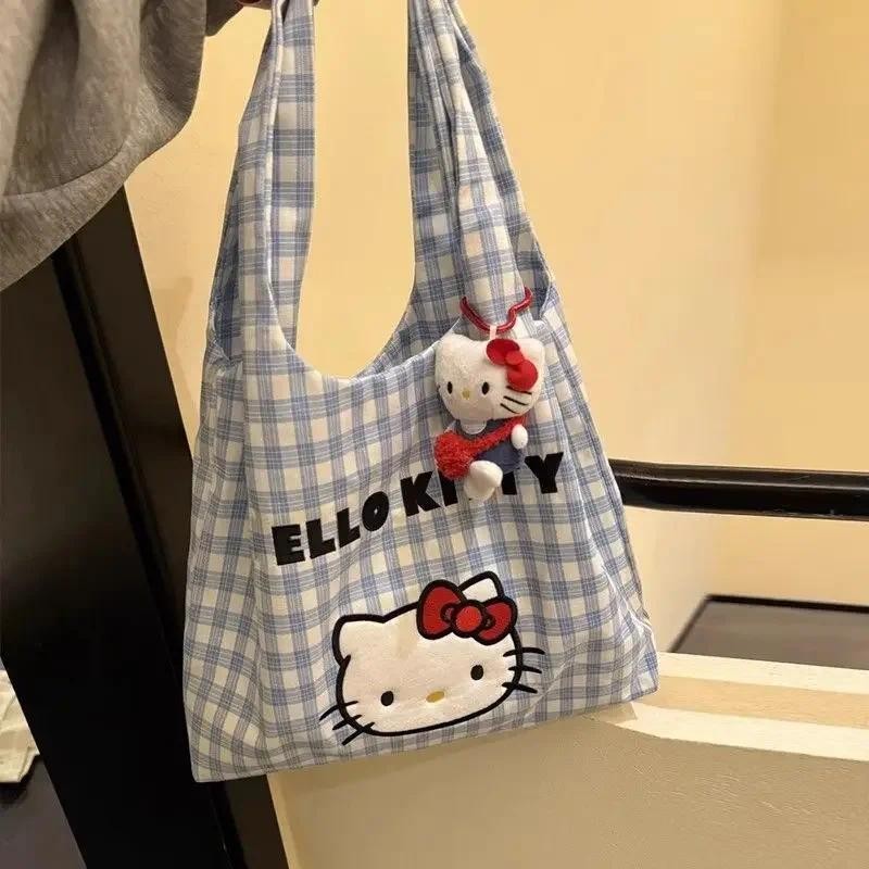 

Hello Kitty Crossbody Bags Kawaii Pencil Case Large Capacity Pen Bag Cosmetic Bag Stationery School Student backpack