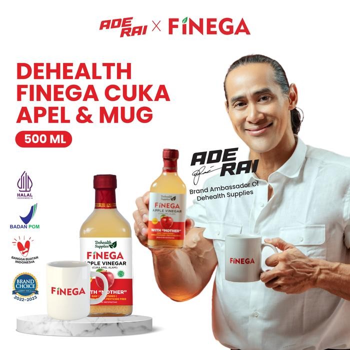 

ADE RAI x FINEGA BUNDLING ( CUKA + MUG ) 500ml Botol Kaca - CUKA APEL + MUG