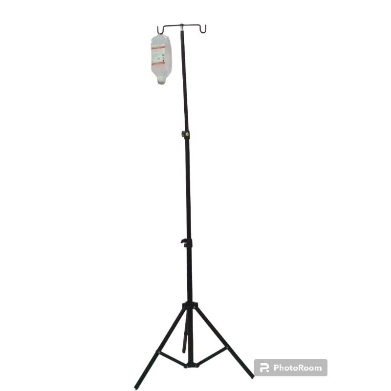 NEW PRODUK Tiang infus Portable 2 gantungan bahan besi kokoh tinggi 2M + Tas TERLARIS