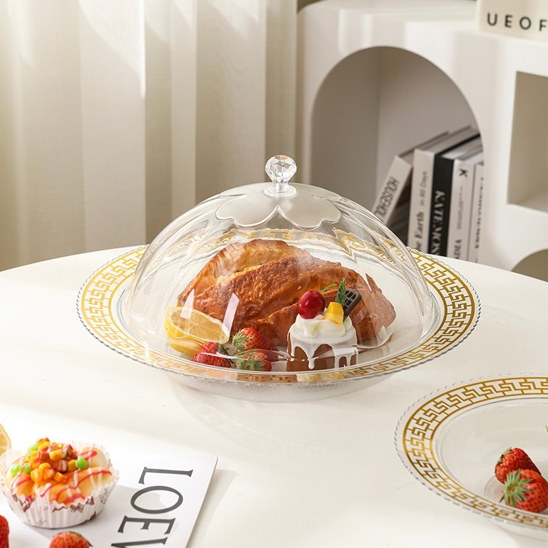 Tudung Saji Penutup Makanan Piring Dessert Tempat Buah & Tempat Kue Nampan Makanan Baki /Piring Tudu