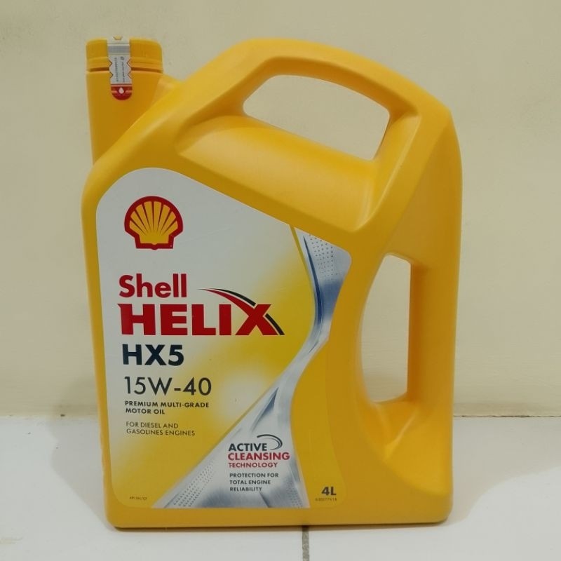 BOBUNSHOP  OLI MESIN MOBIL SHELL HELIX HX5 4 LITER 15W-40 OLI PELUMAS MESIN MOBIL