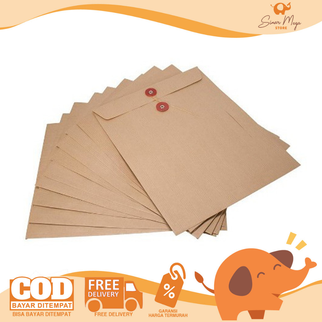 

Fox Amplop Coklat Folio Polos Bertali 1 Pak isi 10 Lembar