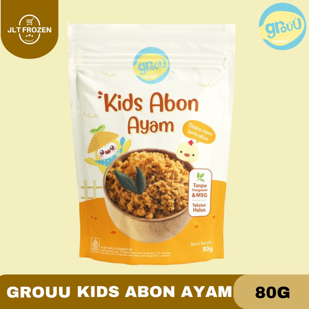 

Grouu Kids Abon Ayam 80g / Abon MPASI / No MSG / Abon Untuk Bayi