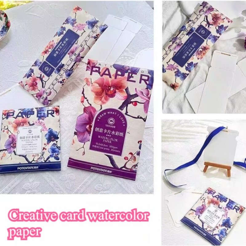 

New Ticket Stub Watercolor Paper Bookmarks Stamps Irregular-shaped All-cotton Drawing Paper Student Art Painting Card Decoration