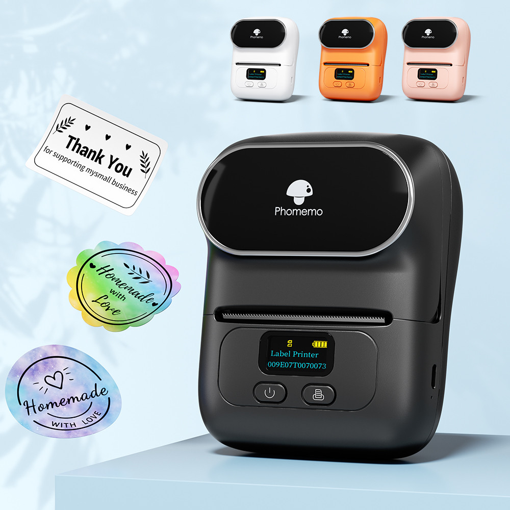 

Phomemo M110 Portable Label Printer Mini Thermal Label Maker Wireless Bluetooth Labeling Machine for Multi-Sized Stickers