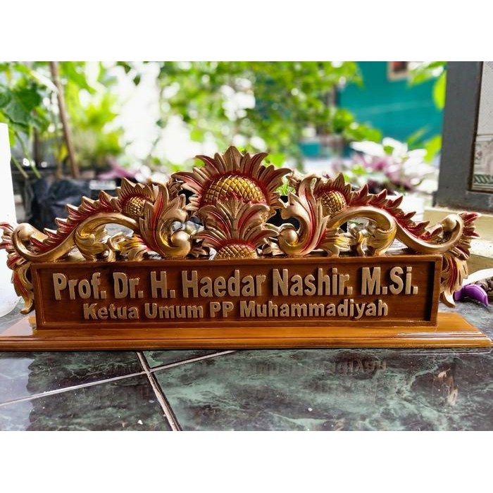 PAPAN NAMA MEJA + PAPAN NAMA UKIR / PAPAN NAMA KAYU LC43543