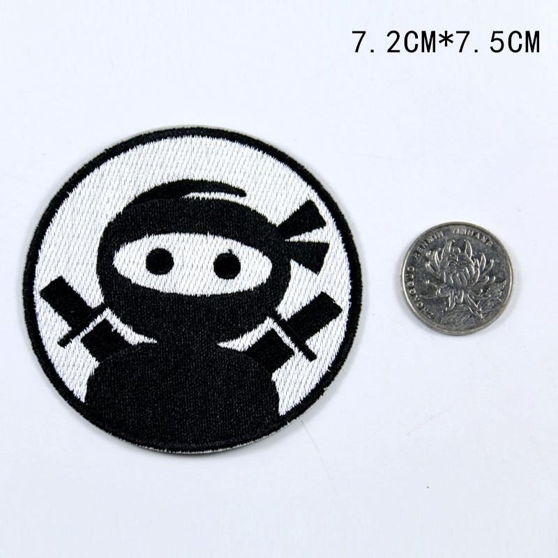 

Embroidery Cloth Sticker Japanese Samurai Cartoon Anime Geisha Woman Glue-backed Embroidery Clothing Patch