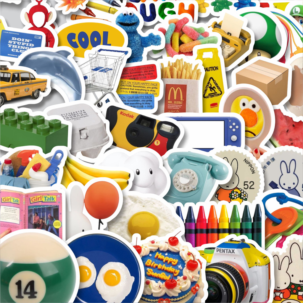 

Stiker Cutting Pack Stiker Colorful Retro Aesthethic Mix 1 Isi 100Pcs Series Aesthetic Lucu Keren Untuk Koper Bahan Vynil