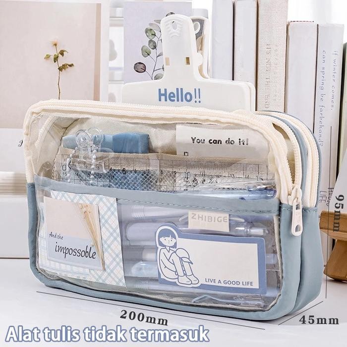 

Sale Tempat Pensil Aesthetic Transparan kotak Pensil Kanvas Cute Pensil Case Muat Banyak Korear Perlengkapan Alat Tulis Sekolah Desk Organizer Stationary - biru Tbk