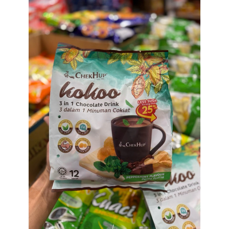 

ChekHup 3in1 Kokoo-Chocolate & Peppermint / 3in1 Hazelnut / 3in1 Chocolate Drink 25% less sugar