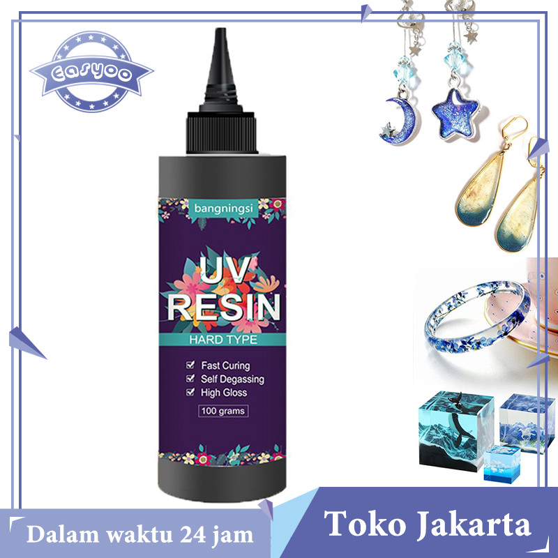 Lem UV Resin Hard 100g Lem Resin Bening Untuk Craft DIY