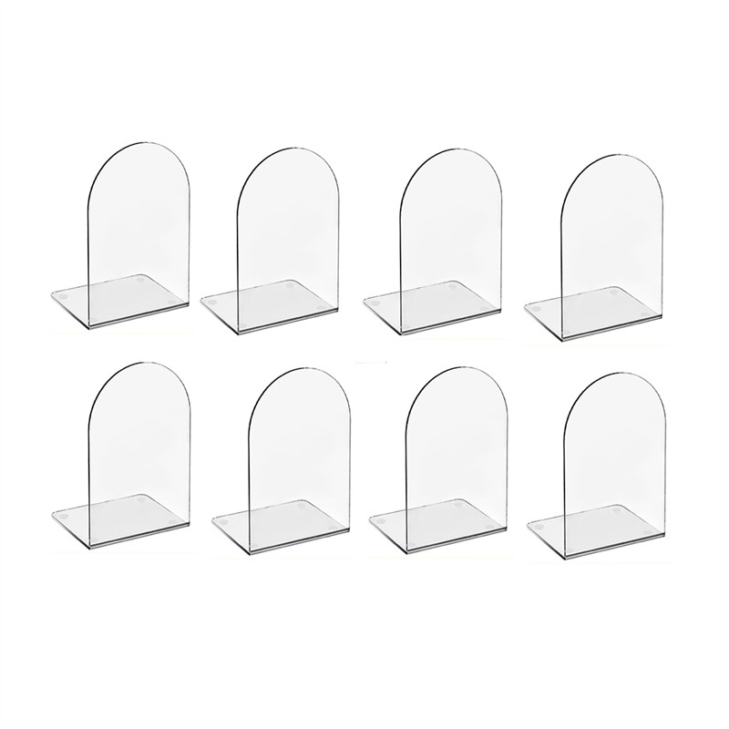 

A74E-Acrylic Book Ends For Book Shelves Bookends Non-Skid Book End Clear Bookends For School Library And Desktop Organizer